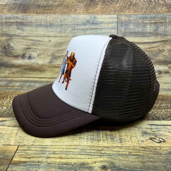 The Wizard Of Oz Mens Trucker Hat Brown Snapback Lions Tigers Bears Dorothy Cap - Picture 4 of 8